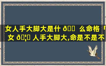 女人手大脚大是什 🐠 么命格「女 🦉 人手大脚大,命是不是不好」